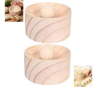 2PCS Moule Ravioli Rouleau À Boules Manuel, 10x4cm Machine À Raviolis En Bois, Resse À Raviolis Chinois Pâte À Biscuits, Multifonction Wood Dumpling Maker, Pour La Maison, La Cuisine, Le Restaurant