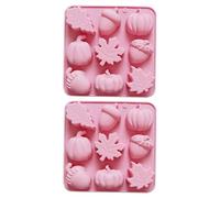 2Pcs Moules À Fruits 3D, Moules En Silicone De Citrouille De Feuille D’Érable, Moules À Chocolat Artisanaux De Bricolage, Moules En Silicone D’Automne, Outils De Fabrication De Bonbons À Dessert