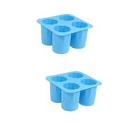 2Pcs Moules À Glaçons En Silicone Flexible Pour Créer Des Glaçons Pudding Et Bonbons - Bac À Pratique Et Personnalisé (Bleu)