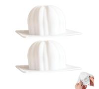 2pcs Moules de bougie en forme de citrouille en silicone