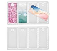 2pcs Moules en Résine pour Plaque Signalétique pour Stanley 40 oz, 8-Cavités Moules en Silicone pour Moulage de Résine Époxy Plaque Nominative Personnalisée Bricolage Accessoires pour Stanley