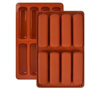 2Pcs Moules en Silicone pour Barres à Céréales, Barres Energétiques Rectangulaires 8 Cavités Moule Anti-adhésif pour Barres de Céréales, Muffins, Chocolat, Pain au Fromage, Barre au Chocolat