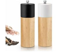 2pcs Moulin à Poivre et Sel Manuel avec Meule en Céramique Réglable - Set Poivrier & Salière, Salieres et Poivrieres - Broyage Gro