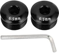 2pcs Mountain Cycle Couvre-Pédale M14 Poussière de vis en alliage d'aluminium Pièces de réparation Camps d'équitation Couvertures M14X6,5 mm noir