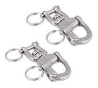 2PCS mousqueton pivotant inox accessoires maillons rapides en acier inoxydable pour voilier couleurs multiples ABRI DE JARDIN