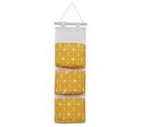 2pcs Mur Suspendu Sac de Rangement Garde-Robe Organisateur Toys Contenant de Poche décor pour Salle de Bain de Chambre à Coucher (Jaune)