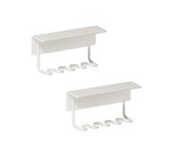 2pcs Murles De Brosses À Dents Murales 4 Slot Salle De Bain Auto-adhésive Constitut pour Le Dentifrice sans Espace D'épargne.
