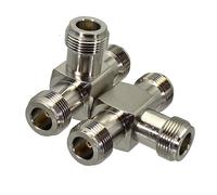 2pcs N Jack femelle à 2x N Jack femelle T Type Splitter RF Adaptateur Connecteur Coaxial
