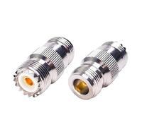 2pcs N Type Femelle À UHF SO239 PL-259 Femelle Adaptateur RF Connecteur Coaxial