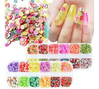 2Pcs Nail art des fruits, Nail Nail Art Decorations Flakes Flakes Accessoires Nail Slice Nice Designs Accessoires de manucure de fille