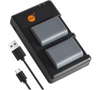 2PCS NB-2LH NB-2L(1900mAh/7.4V) Batterie Chargeur Compatible pour Canon Optura 500,PowerShot G9, S40,VIXIA HF R11,DC320,Elura 90,EOS 350D,400D,Digital Rebel XT,XTi,FV500,FVM20,BP-2L5,BP-2LH