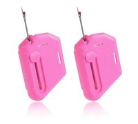 2pcs New-Style 2-in-1 Guide Magnétique Couture Ajustable, Guide ourlet magnétiques en Forme de Polygone Ripper Couture Rétractable Intégré Accessoire Universel Machine Coudre (Rose)