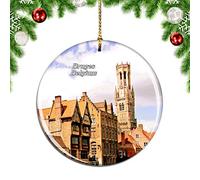 2Pcs Noël Décorations Belgique Belfort Bruges Pendentif