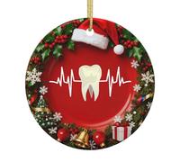 2Pcs Noël Hanging Battements De Cœur Dentaires Ornements