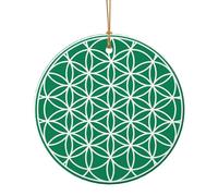 2Pcs Noël Ornement Fleur De Vie Géométrie Sacrée Décorations