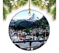 2Pcs Noël Ornements Suisse Le Cervin Pendentif