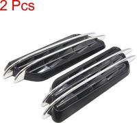 2pcs Noir Argent Voiture Ton Aile côté véhicule débit air Ventilation décor