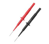2pcs (noir + rouge) Sonde de test Slim-Reach, Sonde de test multimètre, Aiguilles piercing, Embase mâle isolée, Matériel de qualité, Facile à utiliser, 600V / 10A, P5008