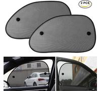 2pcs noir voiture ombre solaire fenêtre latérale pare-soleil couverture maille visière bouclier écran solaire UV protection