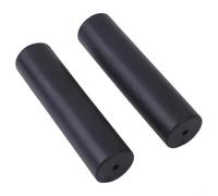2pcs Non-slip Handle Grips for 25mm Tube Plastic | Rough texture pour surface, anti-slip grip, sweat-proof design, fits 25mm tubes, gym and bike use