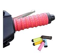 2PCS Non-slip Soft Silicone Grip Tape for Motorcycle Handlebars, Durable PU Handle Wrap with Breathable Pressure Point Design, Anti-Slip Bar Tape for Motorcycles, Bicycles & Gym Equipment (B-Red)