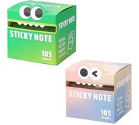 2pcs Notes Autocollantes, Blocs-Notes Amovibles, Sticky Notes Transparent, Notes Autocollantes Transparentes, 105 Feuilles Par Rouleau, 7,5 X 7cm, Pour Les Points Forts, Le Lieu De Travail, Ecole