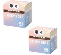 2pcs Notes Autocollantes, Blocs-Notes Amovibles, Sticky Notes Transparent, Notes Autocollantes Transparentes, 105 Feuilles Par Rouleau, 7,5 X 7cm, Pour Les Points Forts, Le Lieu De Travail, Ecole
