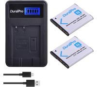 2Pcs NP-BN1 Battery + LCD USB Charger for Sony Cyber-Shot DSC-W800,DSC-WX220,DSC-W830,DSC-W810,Sony DSC-QX30,DSC-QX100,DSC-QX10 Digital Camera