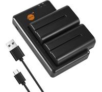 2PCS NP-F330 NP-F550 NP-F570(2900mAh/7.4V) Batterie Chargeur Compatible pour Sony NP-F970,F750,F960,CCD-SC55,TR716,TR818,TR917,Handycams,Neewer,Nanguang CN-160,CN-216,CN-126 Caméra LED Light