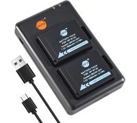 2PCS NP-W126 NP-W126S (1900mAh/7.2V) Batterie Chargeur Compatible pour Fujifilm HS30EXR,HS33 EXR,HS33EXR,HS50 EXR,HS50EXR,X-A1,XA1,X-E1,XE1,X-M1,XM1,X-Pro1,XPro1