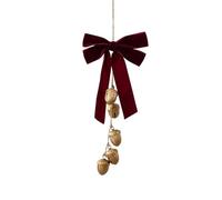 2pcs Nœuds de Noël avec Clochettes Ornement Suspendu pour Décoration Sapin | Velours premium texture raffinée. Clochettes métalliques son clair. Structure légère sans fardeau branches. Fixation facile.
