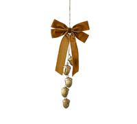 2pcs Nœuds de Noël avec Clochettes Ornement Suspendu pour Décoration Sapin | Velours premium texture raffinée. Clochettes métalliques son clair. Structure légère sans fardeau branches. Fixation facile.