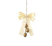 2pcs Nœuds de Noël avec Clochettes Ornement Suspendu pour Décoration Sapin | Velours premium texture raffinée. Clochettes métalliques son clair. Structure légère sans fardeau branches. Fixation facile.