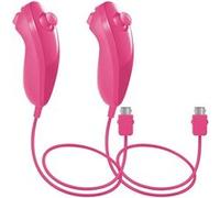2pcs Nunchuk Rose compatible pour Manette Nintendo Wii - QUMOX®
