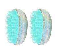 2pcs Oeuf Forme Brosse de Cheveux Denses Denses Pobie-Cheveux Pobied Masage Masage Détanglant Brosse pour Le Lavage des Cheveux et Les Soins de la Tête avec des Abdos et des