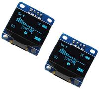 2pcs OLED 128X64 Display OLED LCD LED Display Module I2C IIC SPI Serial | 2pcs 2.4cm SSD1306 I2C IIC SPI Série 12864 - Écran LCD OLED pour Adafruit Arduino Beaglebones Raspberry Pi, Bleu DE Couleur