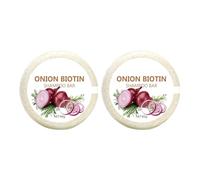 2pcs Onion Biotin Shampoo Bar - 60g Oignon Romarins Shampooing Savon,Barre De Shampoo De Biotine D'oignon Naturel,Hydratant Oignons Shampooing Romarins Cheveux Savons Barres Para Limpiar Profundamente