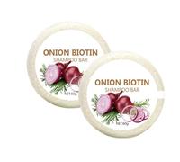2PCS Onion Biotin Shampoo Bar, 60g Onion And Rosemary Shampoo Bar, Nourishing For Hair, Moisturising Soap, Deep Cleansing, For Men Women Adults And Teenagers