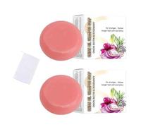 2PCS Onion Oil Shampoo Soap, Enhance Hair Luster Deep Cleaning Moisturizing Scalp Soften Smoothen Hair Shampoo Bar