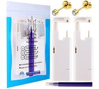 2pcs Oreille Nail Gun Jetable Aseptique MéNage Oreille Piercing Pistolet Portable Oreille Piercing Pistolet Groupe Oreille Piercing Outils (4mm, Or) Cadeaux De Nouvel An Pour Les Femmes