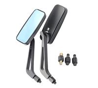 2pcs Otorcycle Guidon Miroir, Moto Rétroviseur Rectangulaire En Alliage D'aluminium Universel Guidon Miroir Pour Moto