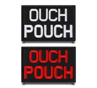2pcs Ouch Pouch Patch Tactical Broderie Patch,Entièrement Brodé Appliques Anneaux Tactiques Crochets Militaire Drôle Drapeau Patch Pour Sac À Dos,Vêtements,Vestes,Gilets,Sacs,Jeans