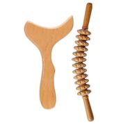 2pcs outils de massage en bois Body Sculpting Sculpting Lymphatic Drainage Tools Tool de massage en bois pour le soulagement musculaire Relief anti-cellulite outil drainage lymphatique
