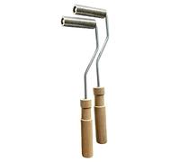 2Pcs Outils de Rouleau en Fibre de Verre, Kit de Palette de Rouleau à Bulles de Stratification de Tête en Aluminium de 20mm x 75mm pour Composite de résine de moule