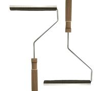 2Pcs Outils de Rouleau en Fibre de Verre, Kit de Palette de Rouleau à Bulles de Stratification de Tête en Aluminium de 20mm x 200mm pour Composite de résine de moule