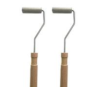 2Pcs Outils de Rouleau en Fibre de Verre, Kit de Palette de Rouleau à Bulles de Stratification de Tête en Aluminium de 20mm x 75mm pour Composite de résine de moule