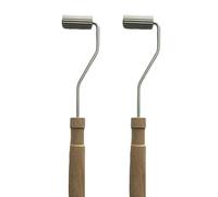 2Pcs Outils de Rouleau en Fibre de Verre, Kit de Palette de Rouleau à Bulles de Stratification de Tête en Aluminium de 20mm x 50mm pour Composite de résine de moule