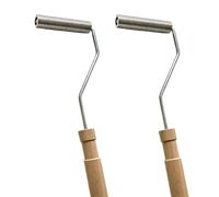 2Pcs Outils de Rouleau en Fibre de Verre, Kit de Palette de Rouleau à Bulles de Stratification de Tête en Aluminium de 20mm x 125mm pour Composite de résine de moule