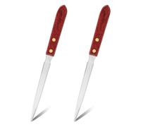 2pcs Ouvre-Lettres, Acier Inoxydable Durable Ouvre Courrier avec Manche en Bois Ouvre Lettres Coupe Papier Ouvre-Enveloppe pour la Maison le Bureau l'École la Salle Classe