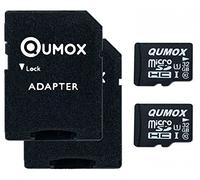 2pcs Pack QUMOX 32GB Micro SD Memory Card Class 10 UHS-I 32 GB 32Go Go Carte mémoire HighSpeed Write Speed 15MB/S Read Speed Upto 70MB/S